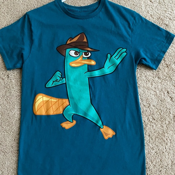 Disney Graphic T-Shirt; Perry the Platypus; SZ M - Picture 1 of 4